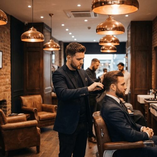 Professional mens haircut