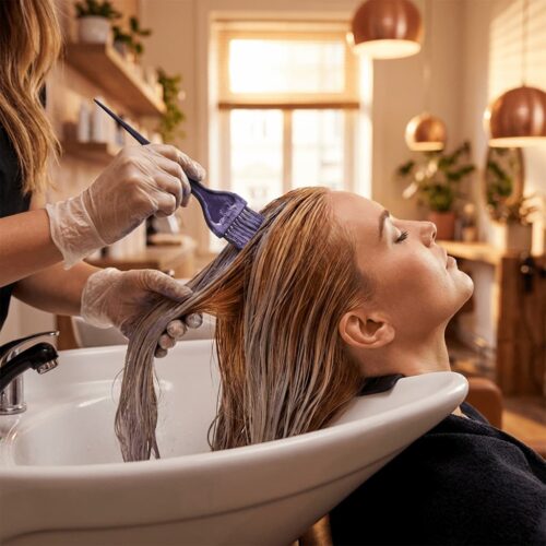 Professional hair toner service