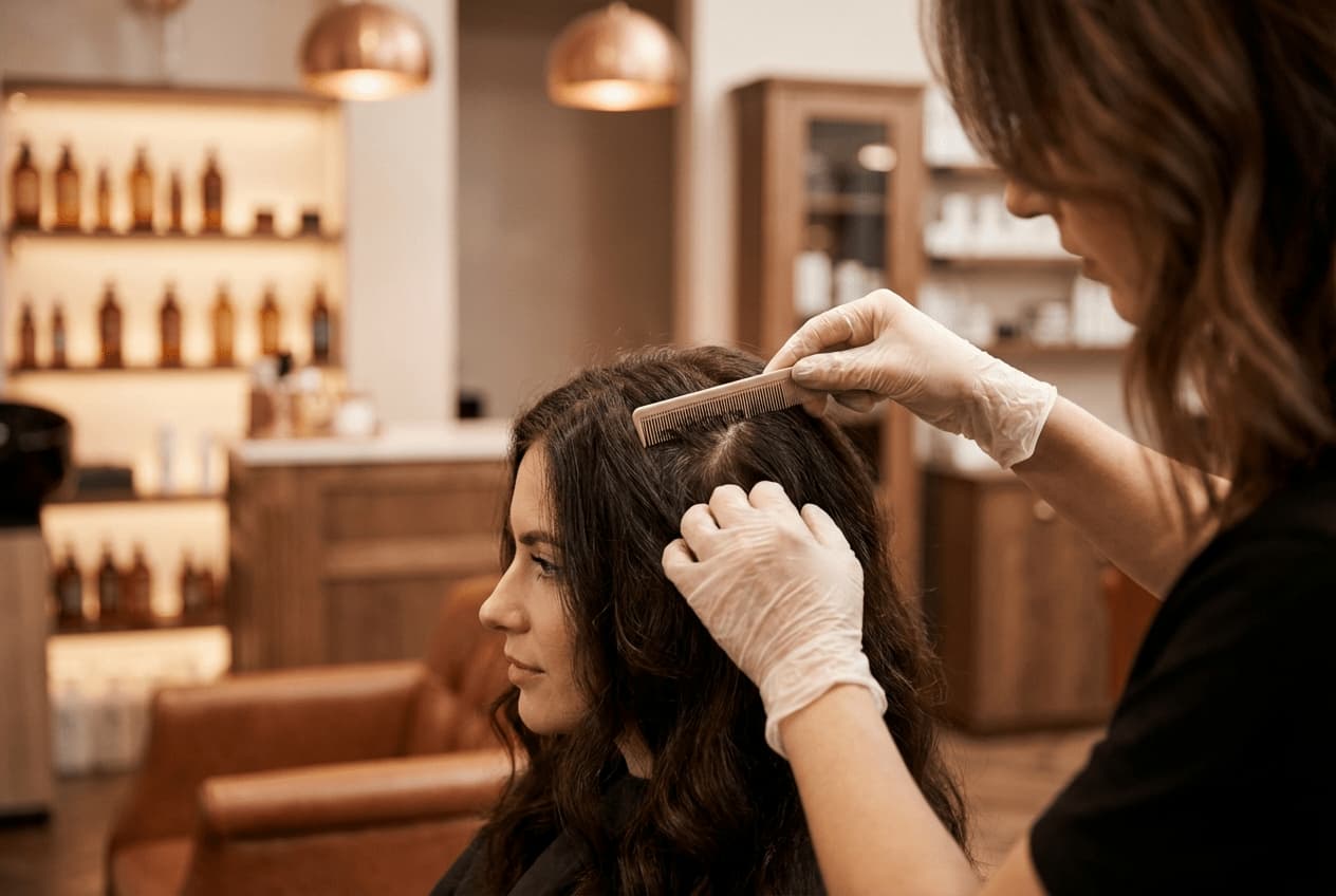 Hair loss and thinning hair treatment specialist at Tomy B. Salon Long Island