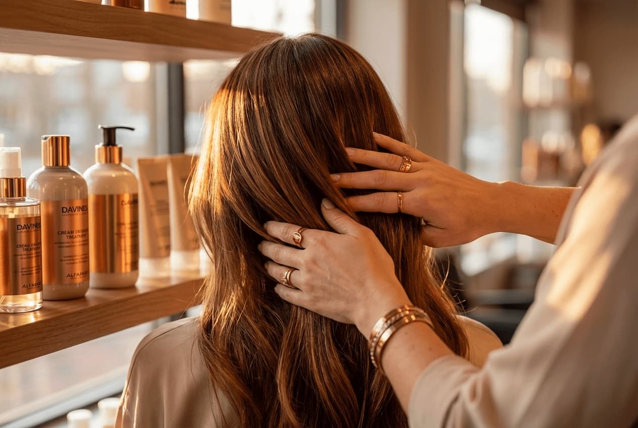 Lipid complex and collagen infusing hair treatment at Tomy B. Salon Long Island